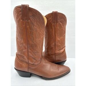 Nocona Cowboy Boots Mens 12 Brown Leather Western Snip Toe Classic USA Style